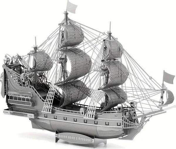 Dıy Kraliçe Annenin İntikamı Gemisi Queen Anne'S Revenge 3D Metal Puzzle Bulmaca - Image 1