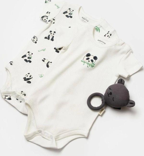 Baby Cosy 2 Li Kısa Kollu Body Csyb9055 Ekru 12-18 Ay - Image 1