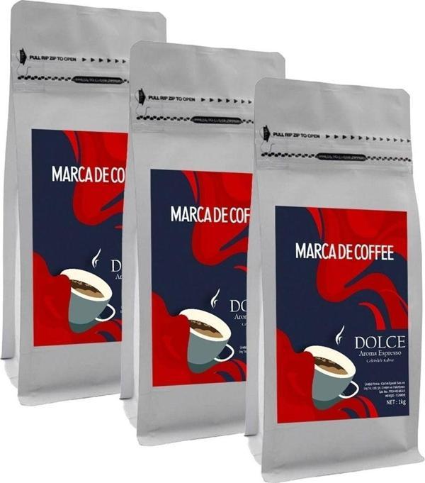 Marca De Coffee Dolce Espresso Çekirdek Kahve 3 X 1 Kg - Image 1