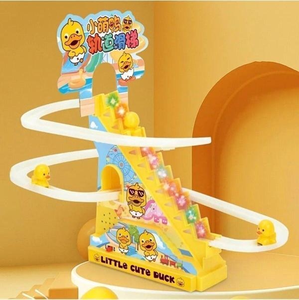 Dekantoys Merdivenden Çıkıp Kaydıraktan Kayan Dön Dolaş Ördek Oyunu Oyuncak - Image 1