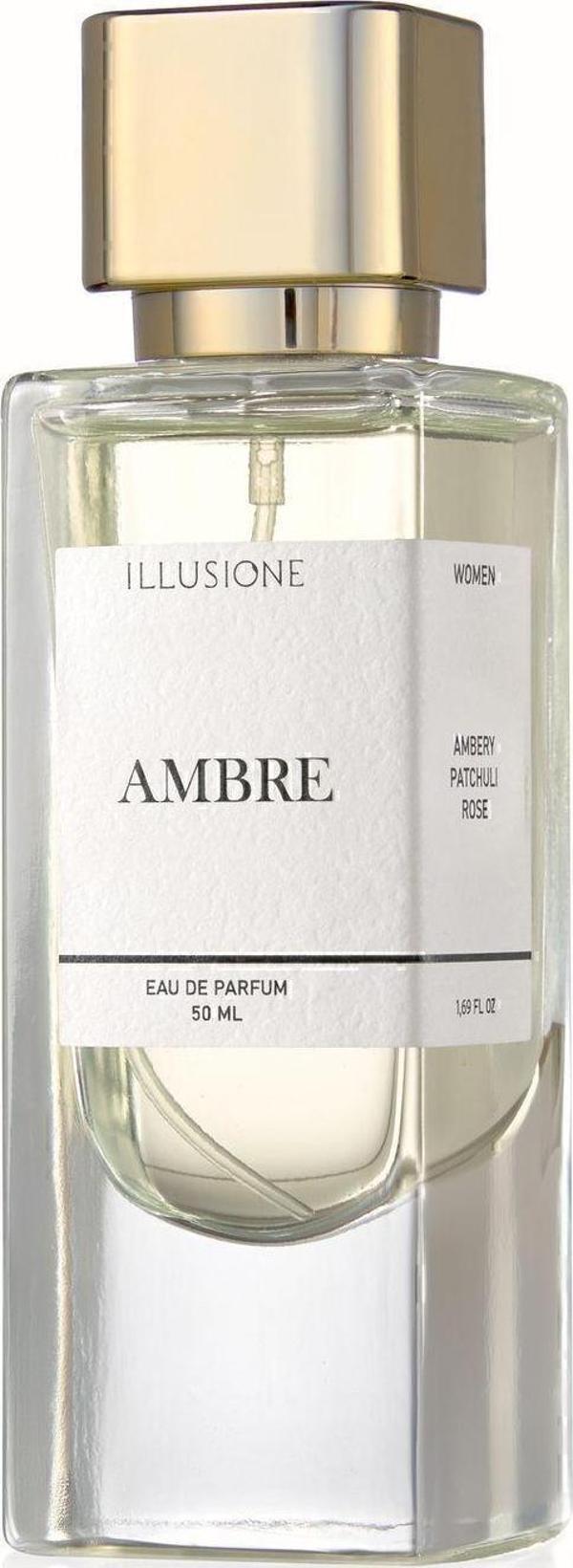 ILLUSIONE Ambre Edp Kadın Parfüm 50Ml | Amber-Paçuli-Gül | Bergamot, Sedir, Karanfil, Vetiver - Image 1