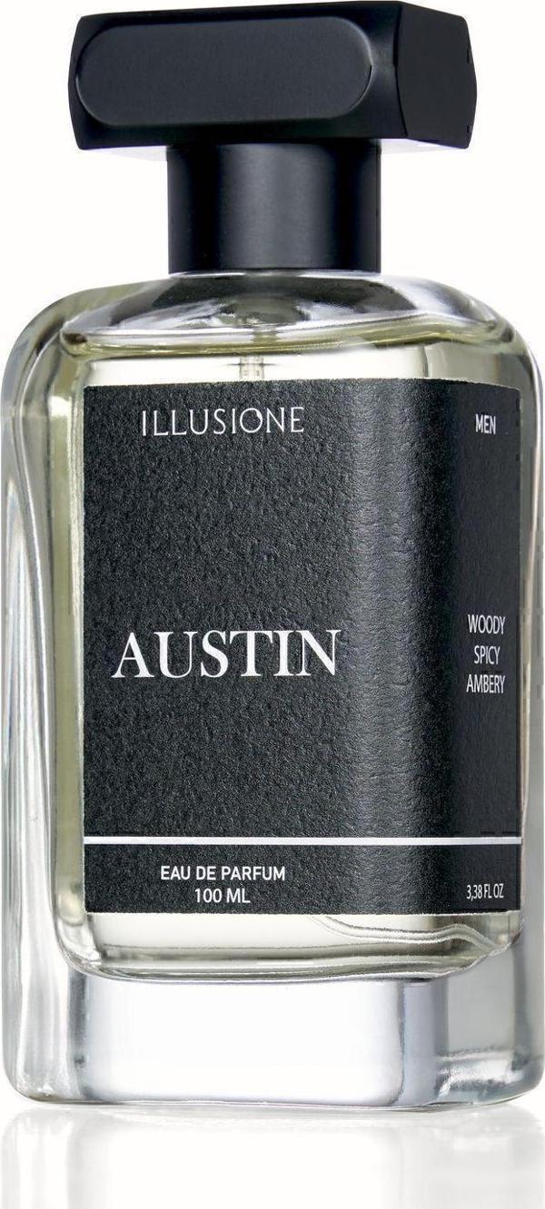 ILLUSIONE Austin Edp Erkek Parfüm 100Ml | Odunsu-Baharatlı-Amber | Erik, Sedir, Paçuli, Misk - Image 1