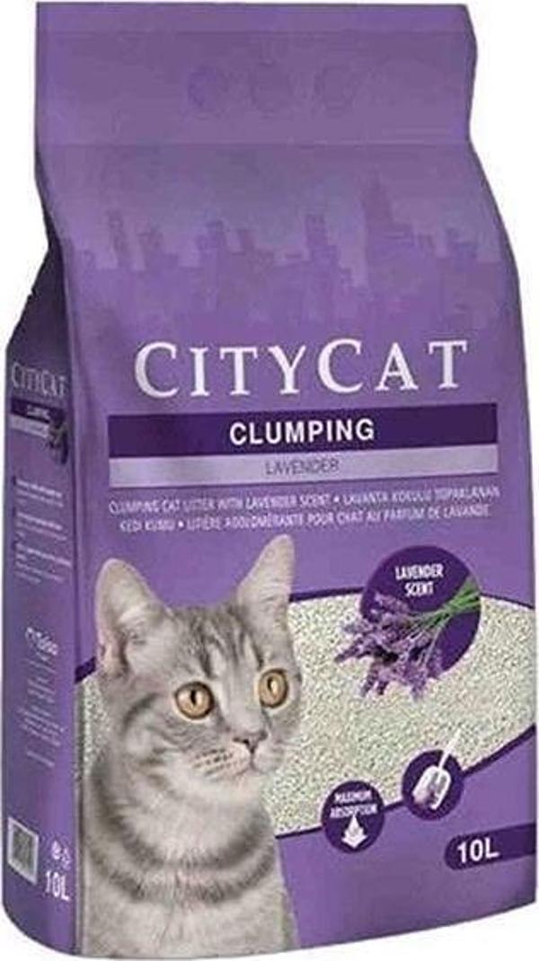 City Cat Topaklanan Lavanta Kokulu Kedi Kumu 10 Lt - Image 1