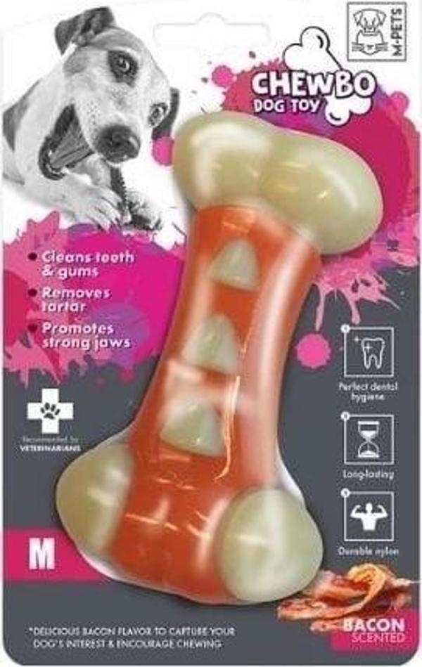 M-Pets Chewbo Et Aromalı Diş Bakım ve Köpek Çiğneme Oyuncağı Medium - Image 1