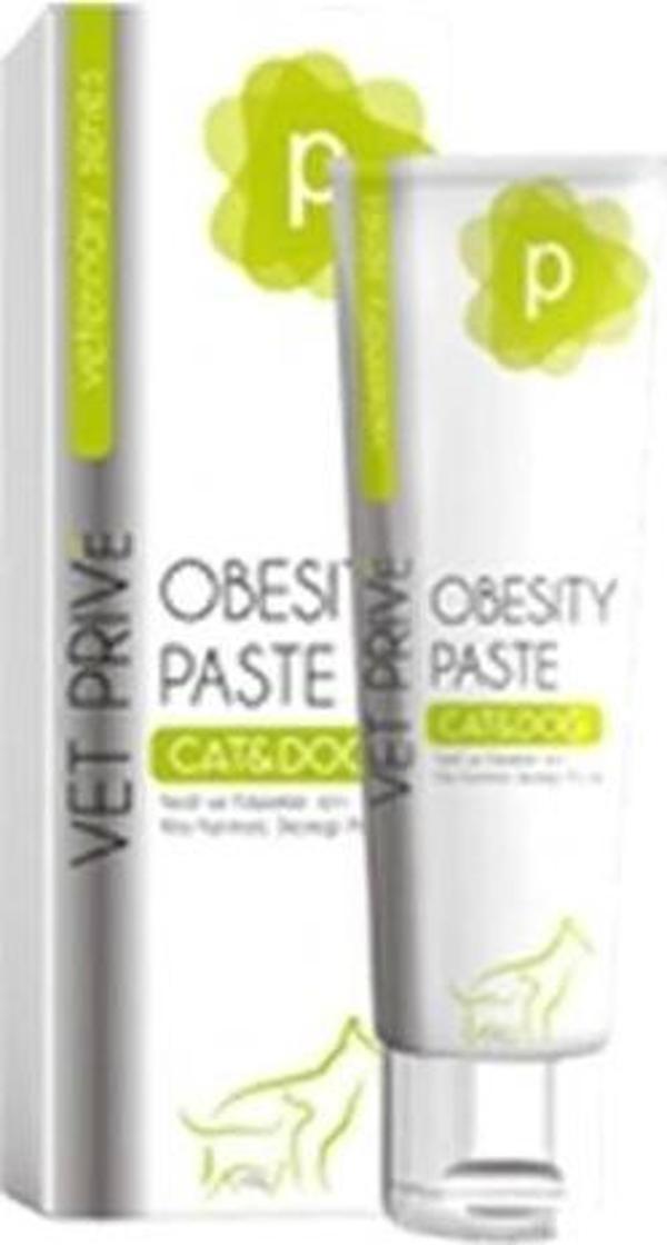 Vet Prive Veterinary Obesity Paste Kedi ve Köpekler için Kilo Kontrolü Desteği Malt Macun 100 Gr - Image 1