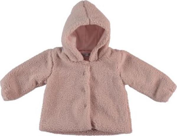 MonaRoza Kız Bebek Peluş Pembe Bebek Mont 22-533 - Image 1
