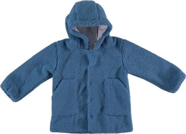 MonaRoza Erkek Çocuk Peluş Mavi Çocuk Mont  22-646 - Image 1