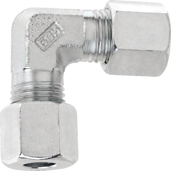 GOK 90 Derece 10/10 mm Açılı Bakır/Çelik Gaz Konnektörü - Image 1