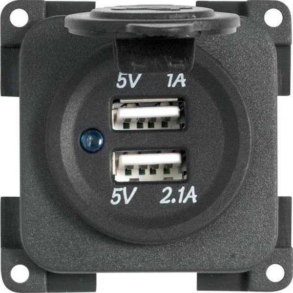 CBE MP2USB 5V / 1A + 2.1A Çift Usb Şarj Soketi  Kapaklı (12V Giriş) - Image 1