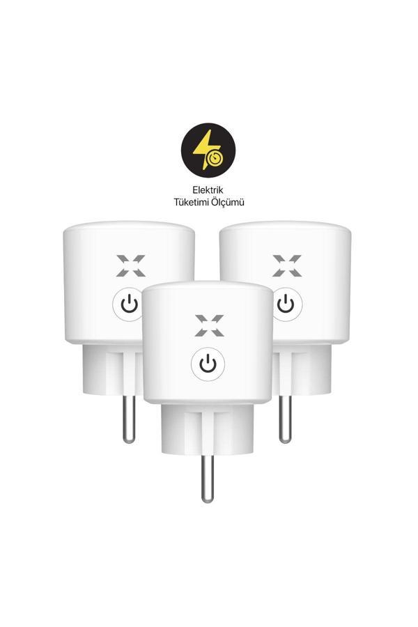 Xenon Smart Akım Korumalı Mobil Uygulama Ile Uzaktan Kontrol Edilebilen Enerji Ölçümlü Priz 3 Adet X7010 - Image 1