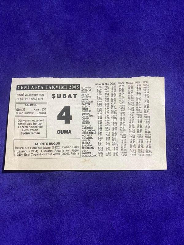 4 Şubat 2005 Takvim Yaprağı - Nostalji Koleksiyonluk Takvim Yaprağı - Image 1