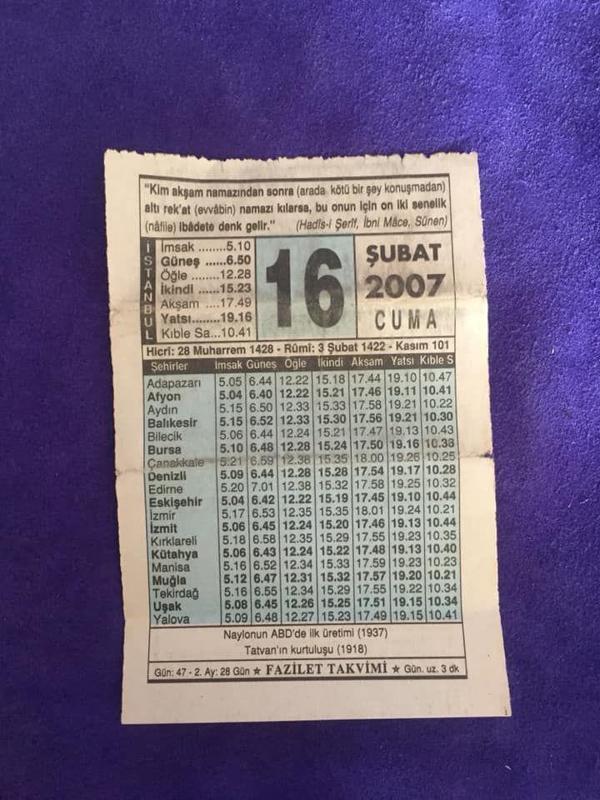 16 Şubat 2007 Takvim Yaprağı - Nostalji Koleksiyonluk Takvim Yaprağı - Image 1
