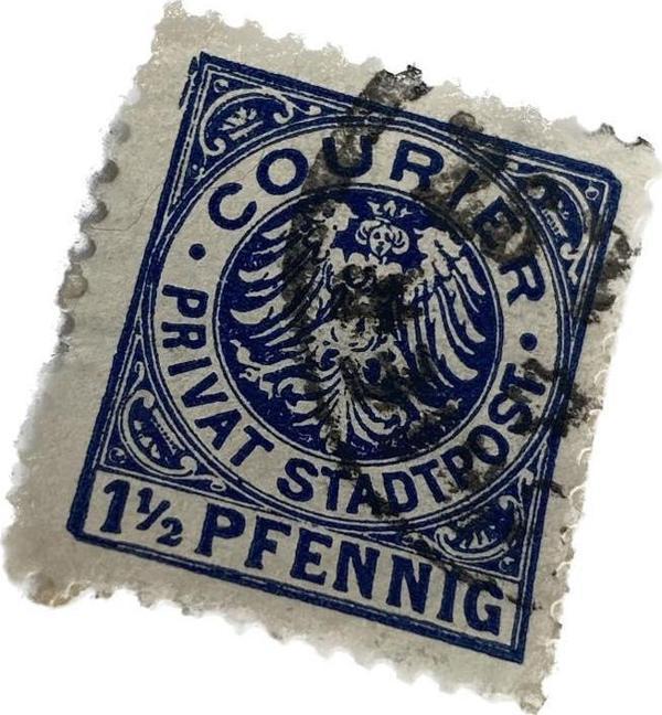 Almanya 1895 Courier Privat Damgalı Posta Pulu - Image 1