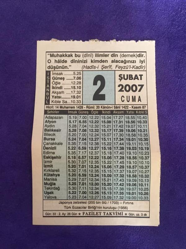2 Şubat 2007 Takvim Yaprağı - Nostalji Koleksiyonluk Takvim Yaprağı - Image 1