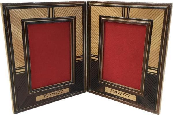 Çiftli Bambu Fotoğraf Çerçevesi 10x7 cm - Image 1