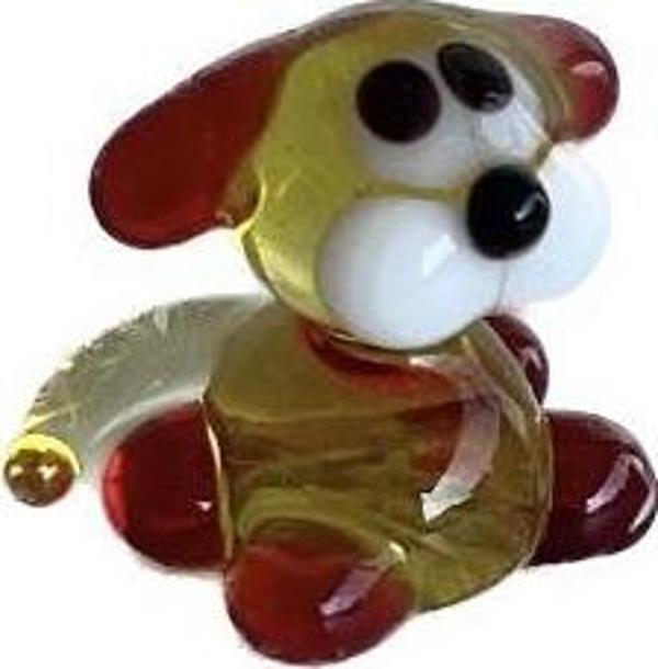 El Yapımı Mini Murano Cam Köpek Biblo A120-01 - Image 1