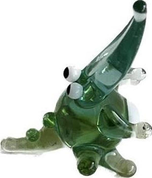 El Yapımı Mini Murano Cam Timsah Biblo A139-03 - Image 1