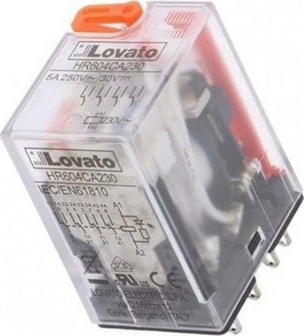 Lovato HR604CA230 4 Kutuplu 5A Röle - Image 1