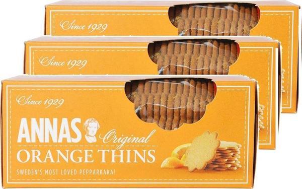 Annas Orange Thins 150 G x 3 - Image 1