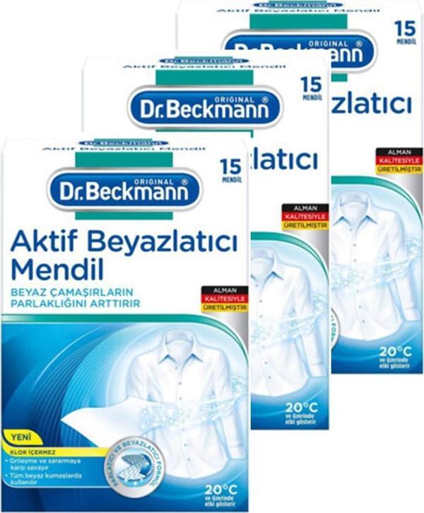 DR BECKMANN  AKTİF BEYAZLATICI MENDİL 15 'Lİ X 3 ADET - Image 1