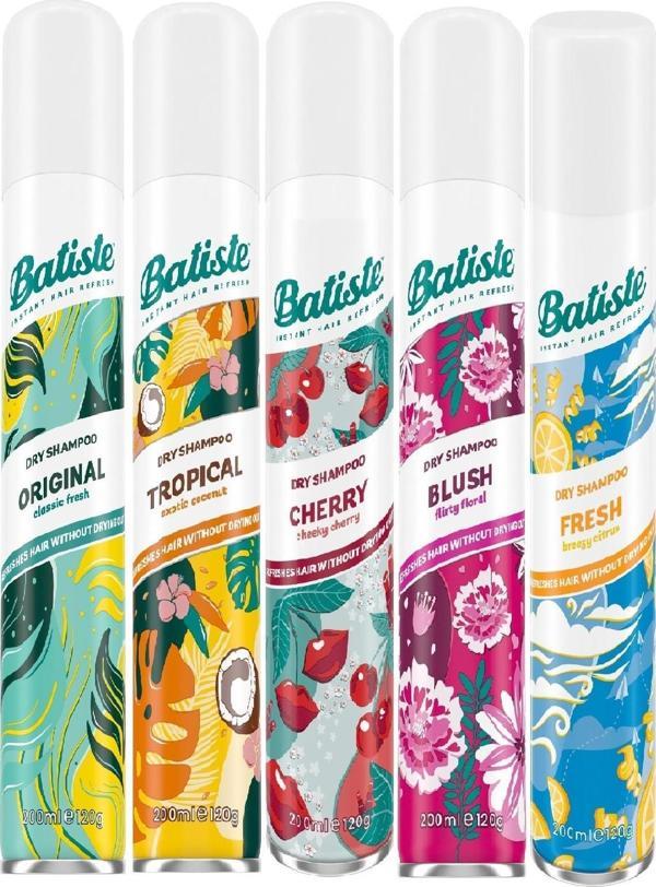 BATISTE KURU ŞAMPUAN 200ML  5Lİ SET -  ORIGINAL  +  TROPICAL  + CHERRY +  BLUSH + FRESH  - Image 1
