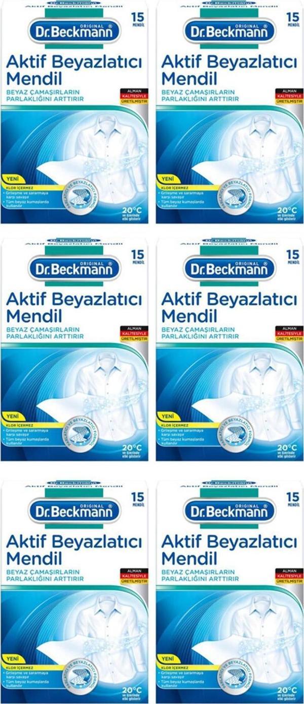DR BECKMANN  AKTİF BEYAZLATICI MENDİL 15 'Lİ X 6 ADET - Image 1