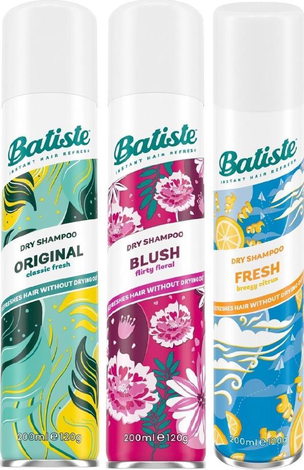 BATISTE KURU ŞAMPUAN 3LÜ SET -  ORIGINAL 200ML +  BLUSH 200ML  + FRESH 200 ML - Image 1