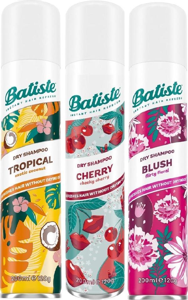 BATISTE KURU ŞAMPUAN 3LÜ SET -  TROPICAL 200 ML + CHERRY 200 ML +  BLUSH 200ML  - Image 1