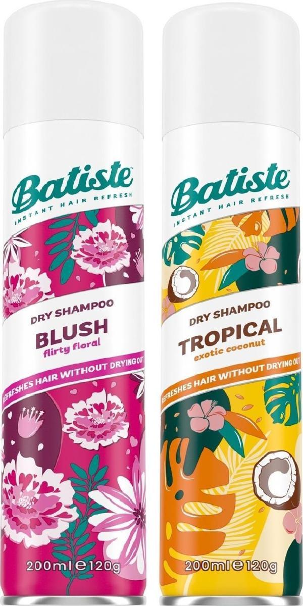 Batiste Kuru Şampuan Blush 200 ml + Batiste Kuru Şampuan Tropıcal 200 ml - Image 1
