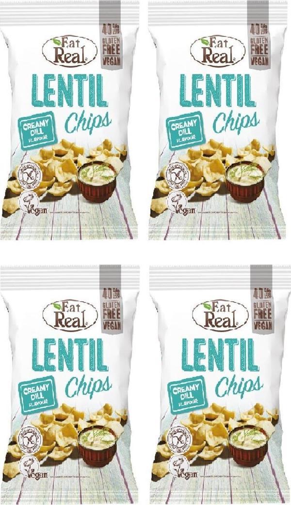 EAT REAL DEREOTLU MERCİMEK CİPSİ 40 GR. X 4 ADET - Image 1