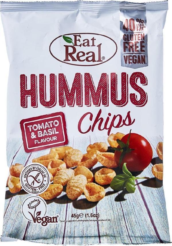Eat REAL DOMATES VE FESLEĞEN ÇEŞNİLİ NOHUT CİPSİ 45  gr - Image 1