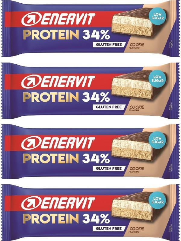 ENERVİT COOKIE LOW SUGAR - KURABİYELİ PROTEİN BAR 55GR X 4 ADET - Image 1