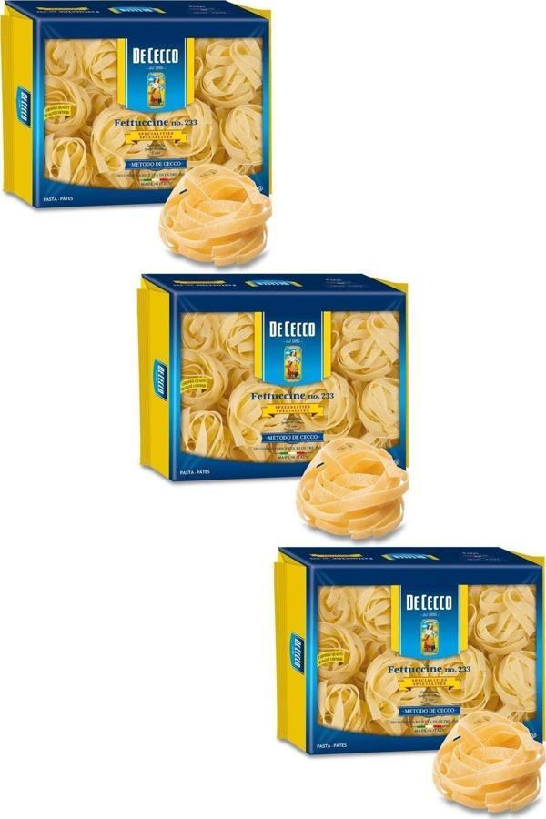 DECECCO FETTUCCINE / YUMURTALI UZUN MAKARNA 250 GR. X 3 ADET - Image 1