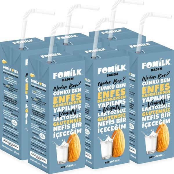 Fomilk Badem 200 ML x 6  - Image 1