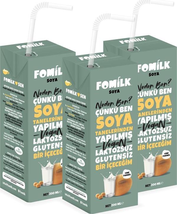 Fomilk Soya 200 ML x 3  - Image 1