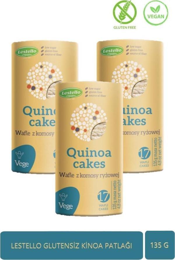 LESTELLO GLUTENSİZ KİNOA PATLAĞI 135 G. X3 - Image 1