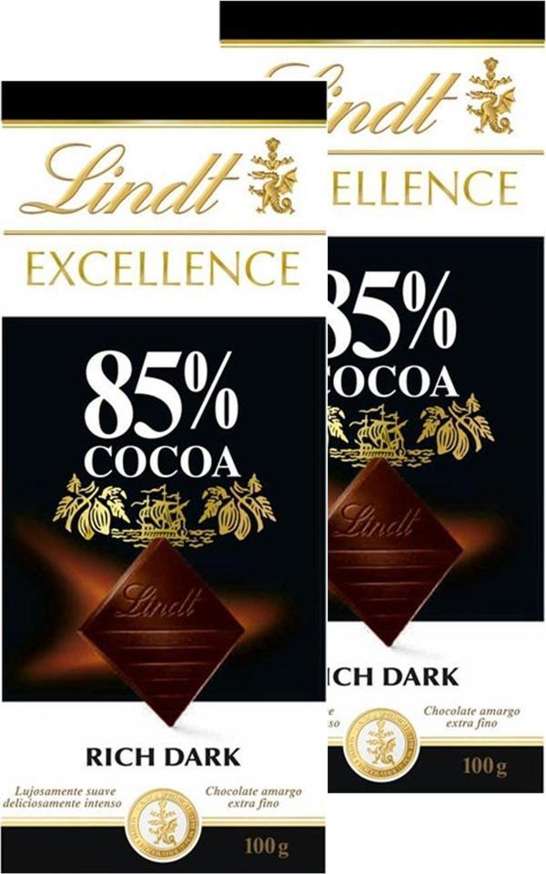 Excellence Bitter Tablet Çikolata Dark Cocoa %85 Kakao 100 Gr X 2 Avantaj Paketi - Image 1