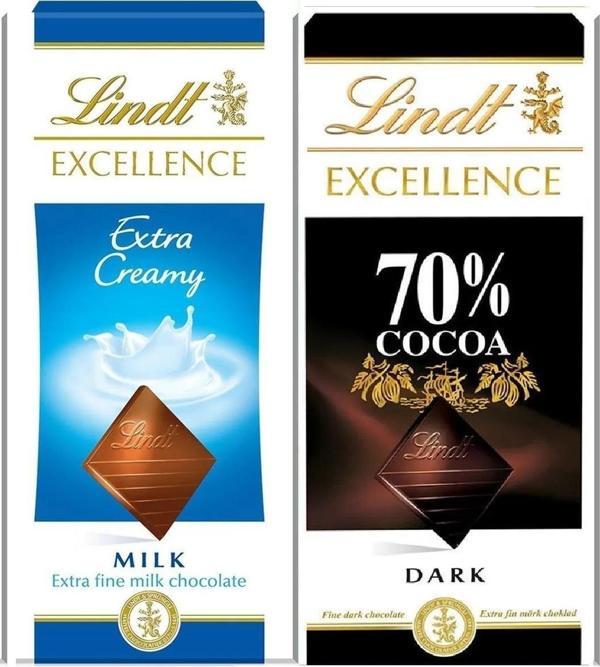 Excellence Mılk Extra Creamy 100gr. Bol Sütlü + Dark Chocolate %70 Cacao 100 Gr. - Image 1