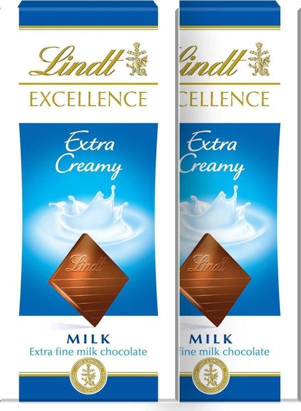 Lindt Excellence Milk Extra Creamy 100 G x 2 - Image 1