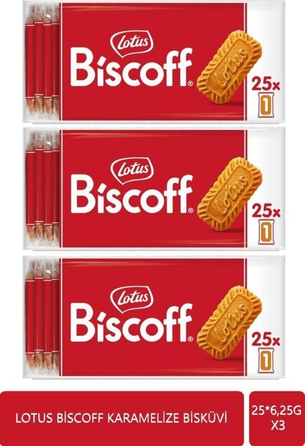 Lotus Biscoff 25*6,25 G x 3  - Image 1