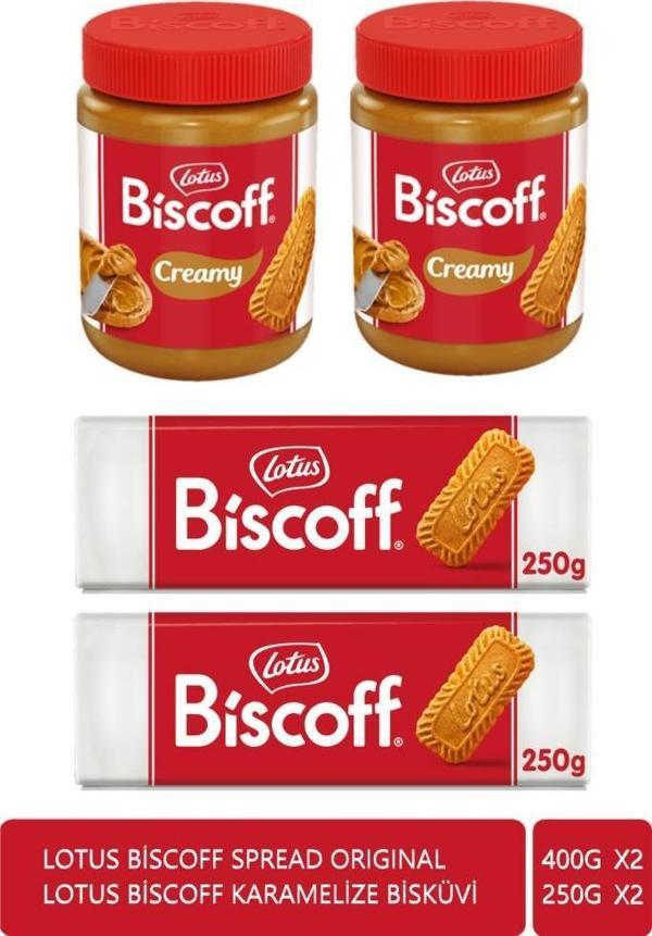 Lotus Biscoff 250gr x 2 Adet + Lotus Biscoff Spread Orıgınal 400 gr x 2 Adet - Image 1