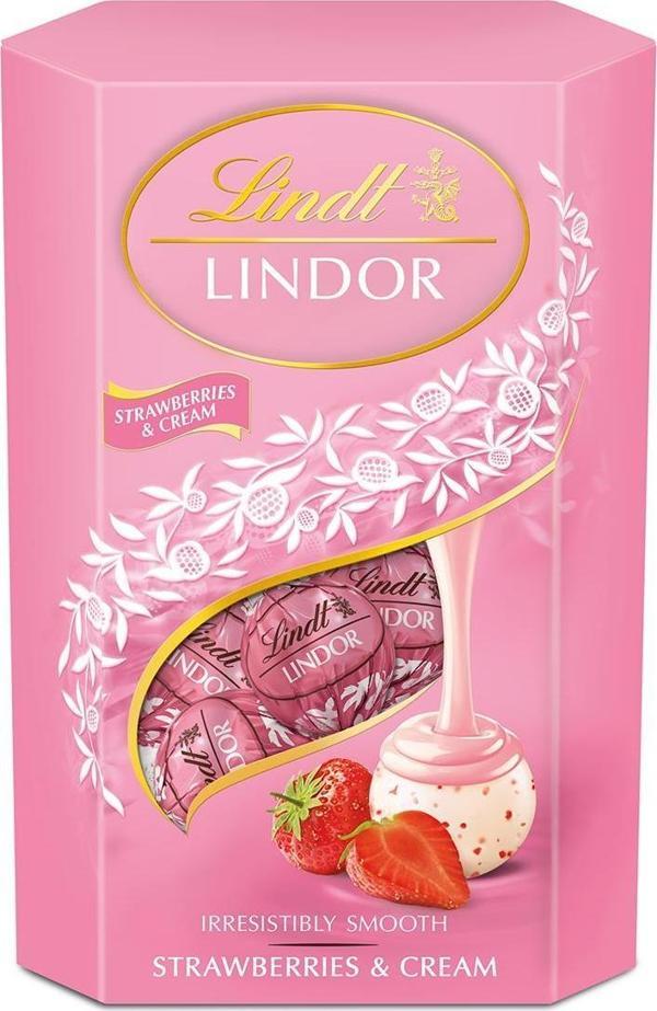 Lindt Lindor Strawberry & Cream 200 G - Image 1
