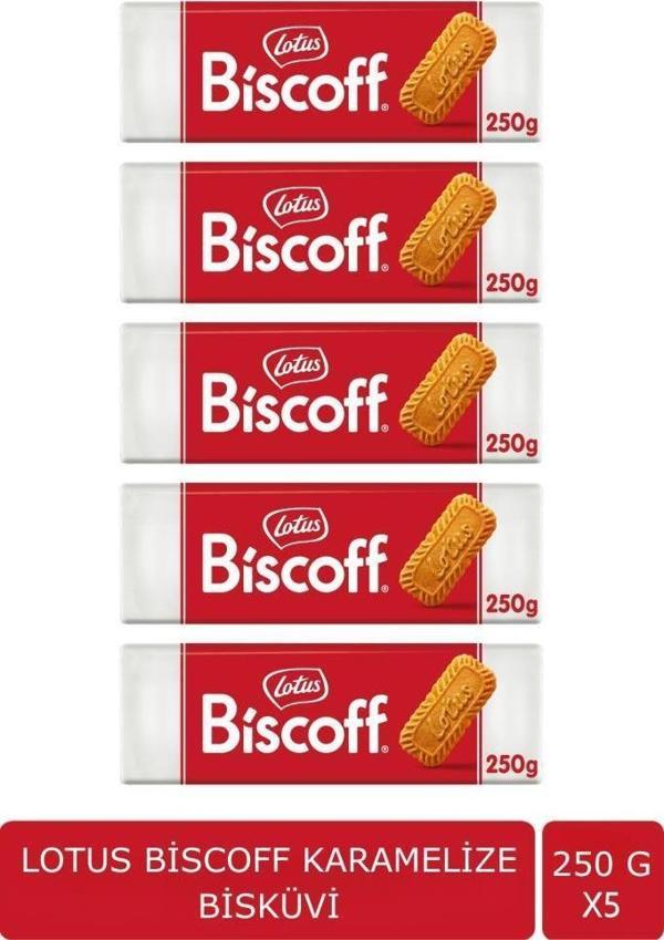 Lotus Biscoff Karamelize Bisküvi 250 Gr - 5'li Paket - Image 1
