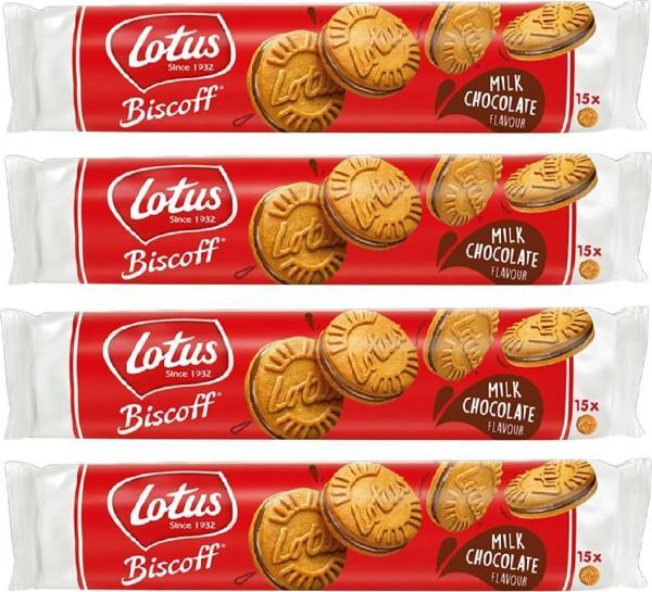 LOTUS BISCOFF SANDWICH BISCOFF CHOCOLATE 150 G - ÇİKOLATA KREMALI BİSKÜVİ X 4 ADET - Image 1