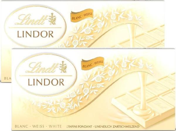 LINDT LINDOR WHITE - BEYAZ TABLET ÇİKOLATA 100 GR X 2 ADET - Image 1