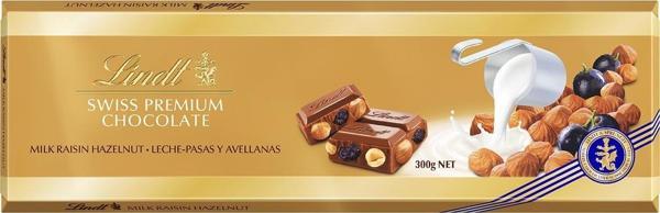 Lindt Milk Raisin Hazelnut Gold 300 G - Image 1