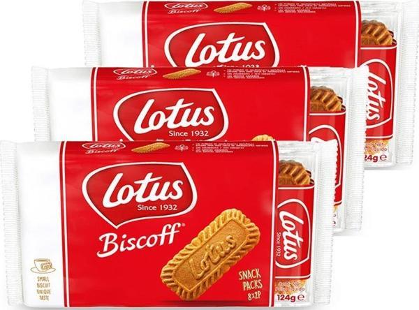Lotus Biscoff Snack 124 G x 3 - Image 1