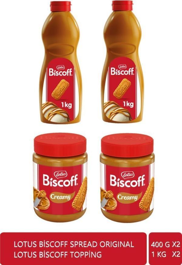 Lotus Biscoff Spread Orıgınal 400gr x 2 Adet + Lotus Biscoff Toppıng 1 Kg. X 2 Adet - Image 1