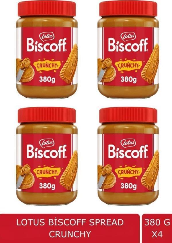 Biscoff Spread Crunchy 380 G X 4 - Image 1