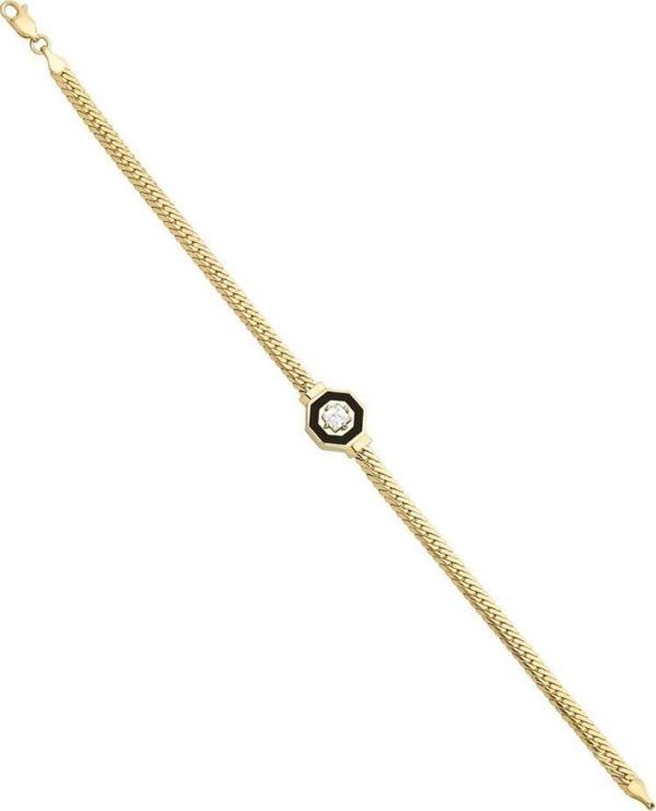 Altın Çağla Bilekliği 14 Ayar Gurmet Chain - Image 1